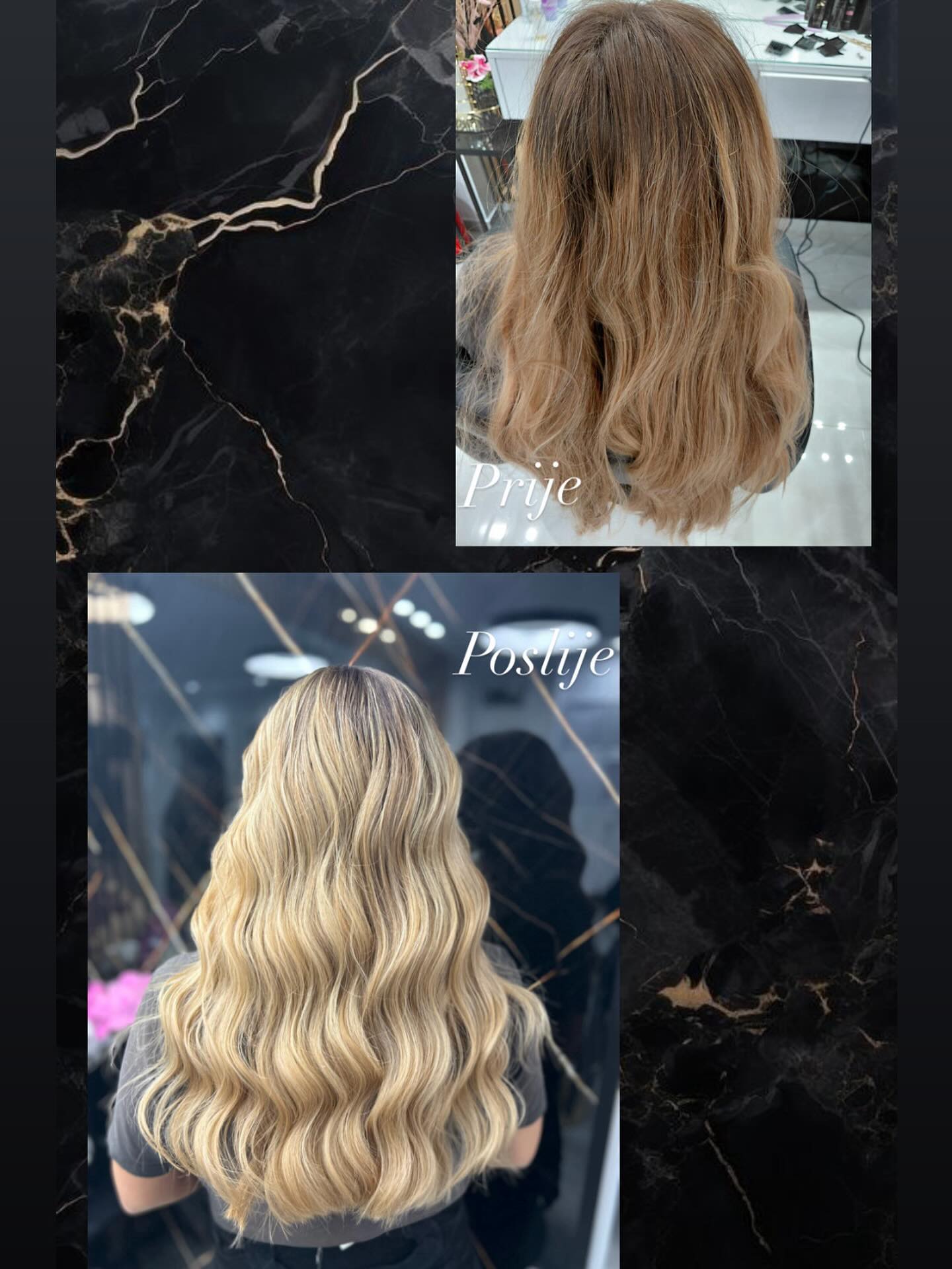 Prije i poslije: balayage i valovi